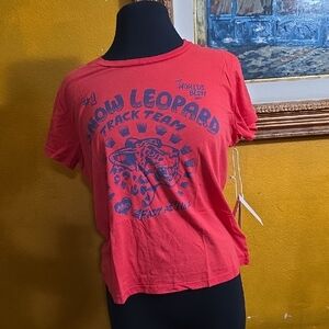 MOTHER Red Graphic Short Sleeve Tee